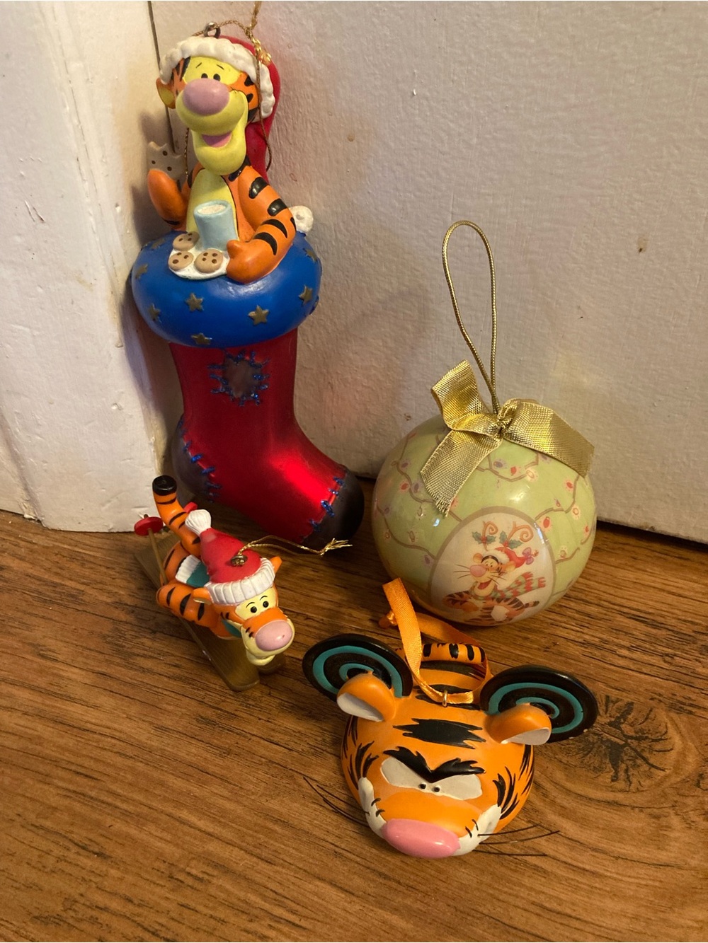 Lot of four Tigger from Winnie the Pooh ornaments